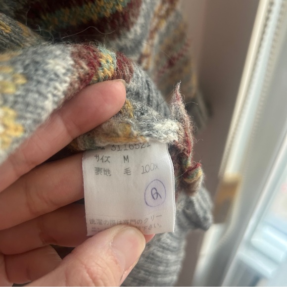 Vintage wool Multicolor Striped Sweater - Picture 3 of 3